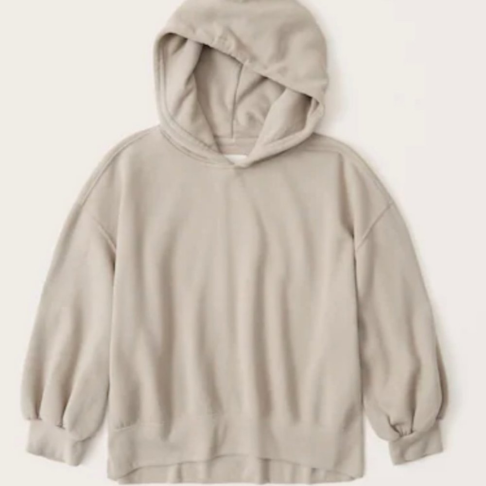 COPY FOR REBECCA - Abercrombie Taupe Hoodie, Small
